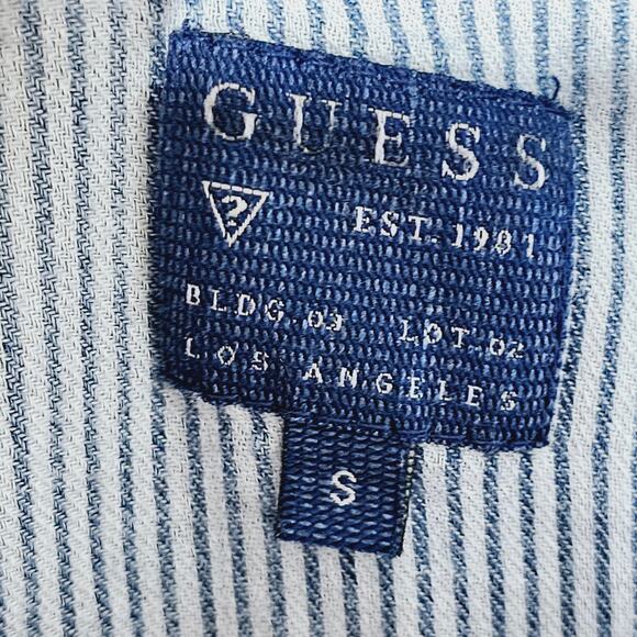 Guess Button-Up Chambray Button-Up Shirt Size S Casual Layering Western - Picture 4 of 7